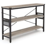 Tris=003 Montego Collection Light Industrial Metal Framed Credenza â 48″W x 12″D x 30″H